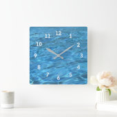Pool Waters Wall Clock Quadratische Wanduhr (Zuhause)