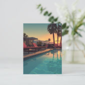 POOL-ZUHAUSE-SERIE Nr. 1 Postkarte (Stehend Vorderseite)