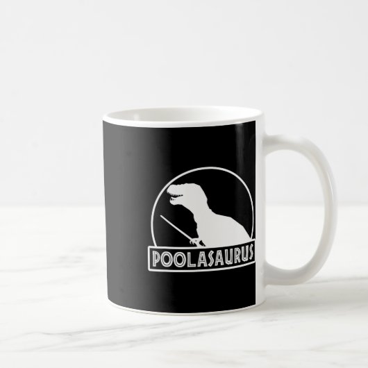 Poolasaurus Billiard Player Dinosaur Snooker Acht Kaffeetasse (Rechts)