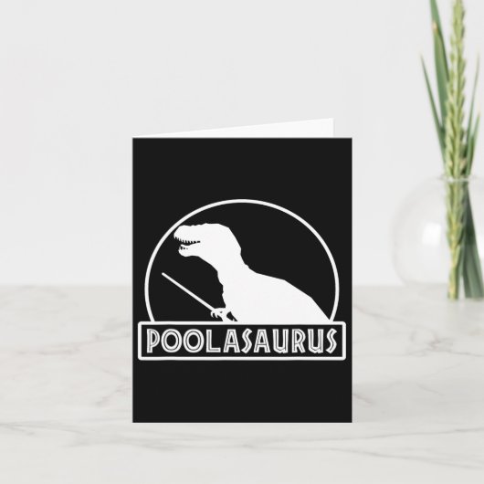 Poolasaurus Billiard Player Dinosaur Snooker Acht Karte (Vorderseite)