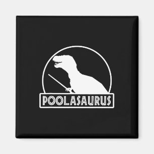 Poolasaurus Billiard Player Dinosaur Snooker Acht Magnet