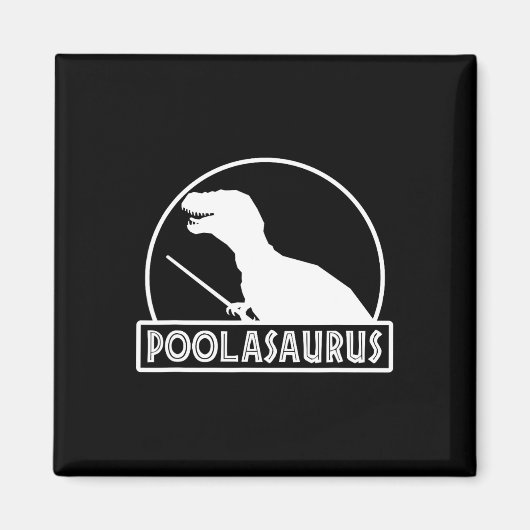 Poolasaurus Billiard Player Dinosaur Snooker Acht Magnet (Vorne)