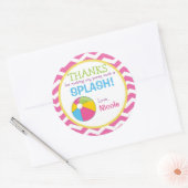 Poolaufkleber / Pool Favor Tag / Pool Gift Tag Runder Aufkleber (Umschlag)