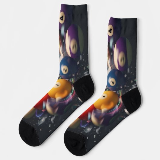 Poolball-Stil Socken (Linkes Detail)