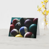 Poolbälle Karte (Gelbe Blume)