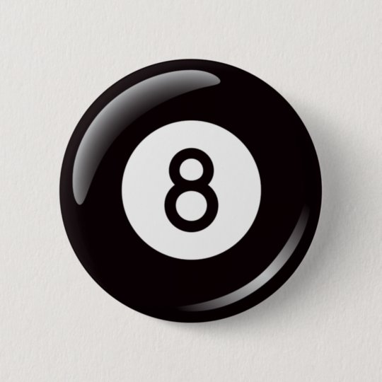 Poolballknopf Der Dateikennung 8 Billard Button Zazzle De