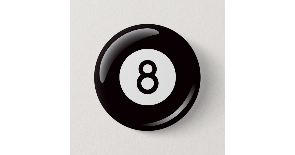 Poolballknopf Der Dateikennung 8 Billard Button Zazzle De