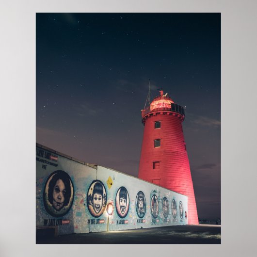 Poolbeg Lighthouse, Dublin Bay, Irland Poster (Vorne)