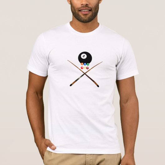 Poolbillard-Knochen-T - Shirt (Vorderseite)