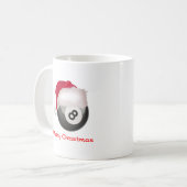 PoolChick frohe Weihnachten Santaball Kaffeetasse (Vorderseite Links)