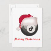 PoolChick Merry Christmas Santaball Feiertagspostkarte (Vorne/Hinten)