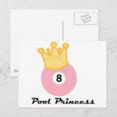 PoolChick Pool Princess Postkarte (Vorne/Hinten)