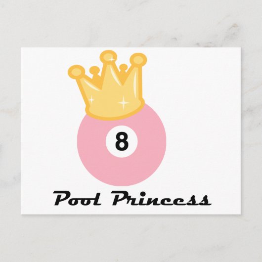 PoolChick Pool Princess Postkarte (Vorderseite)