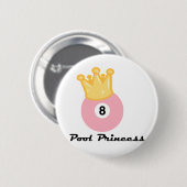 PoolChick Pool-Prinzessin Button (Vorne & Hinten)