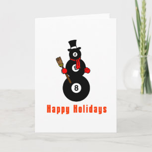PoolChick Snowman Happy Holidays Feiertagskarte