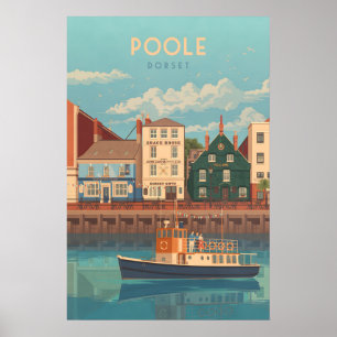 Poole Dorset Seaside Reiseplakat Poster