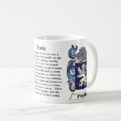 Poole Familien-Wappen Tasse (VorderseiteRechts)