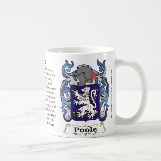 Poole Familien-Wappen Tasse (Rechts)
