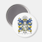 Poole-Familienwappen Magnet (Vorderseite/Rückseite)