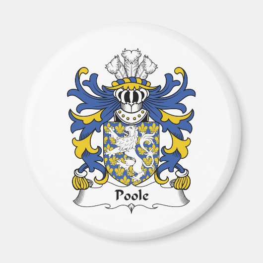 Poole-Familienwappen Magnet (Vorne)