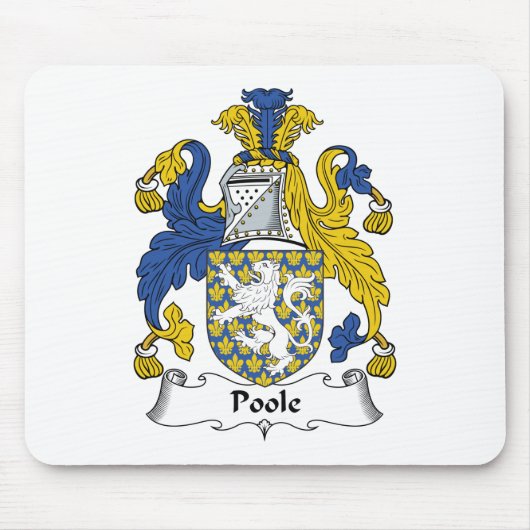 Poole Familienwappen Mousepad (Vorne)