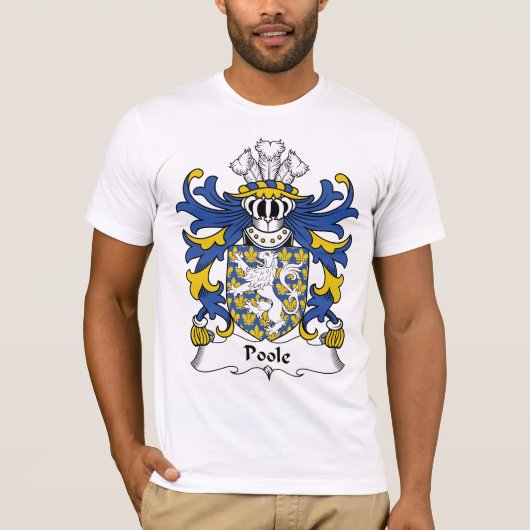 Poole Familienwappen T-Shirt (Vorderseite)