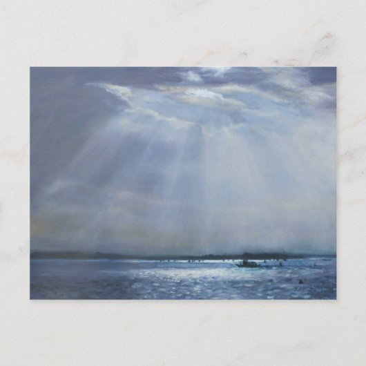 Poole Harbour Ölgemälde Postkarte (Vorderseite)