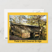 Poole's Mill Covered Bridge Postkarte (Vorne/Hinten)