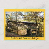 Poole's Mill Covered Bridge Postkarte (Vorderseite)