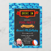 Poolfilm-Antrieb in Party tem Einladung (Vorne/Hinten)