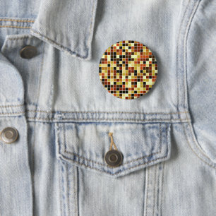 Poolfliesen, braune Mosaikfliesen, geometrisches M Button