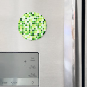 Poolfliesen, grüne Mosaikfliesen, geometrisches Mu Magnet
