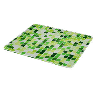Poolfliesen, grüne Mosaikfliesen, geometrisches Mu Schneidebrett