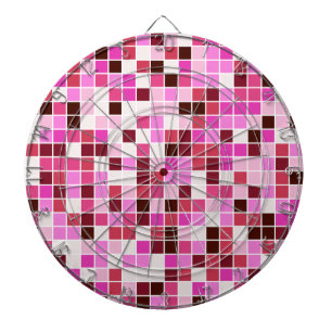Poolfliesen, rosa Mosaikfliesen, geometrisches Mus Dartscheibe
