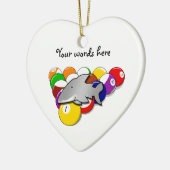 Poolhaifisch Keramik Ornament (Links)