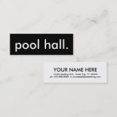 Poolhalle. Mini Visitenkarte (Vorne/Hinten)