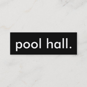 Poolhalle. Mini Visitenkarte