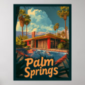 Poolparadies: Ein Retro-Palmsprings Poster (Vorne)