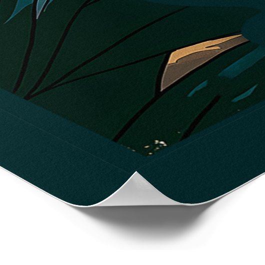 Poolparadies: Ein Retro-Palmsprings Poster (Ecke)