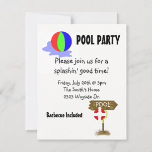 Poolparty Einladung
