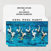 Poolparty Einladung (Vorne/Hinten)