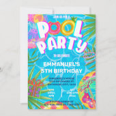 Poolparty Einladung (Vorderseite)