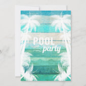 Poolparty Einladung (Rückseite)