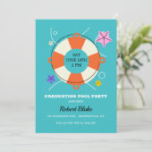 Poolparty Einladung (Stehend Vorderseite)