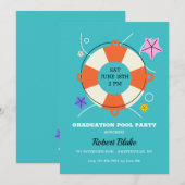 Poolparty Einladung (Vorne/Hinten)