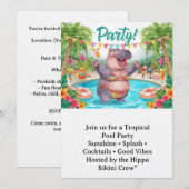 Poolparty Einladung (Vorne/Hinten)