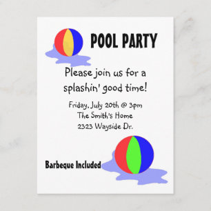 Poolparty-Einladung Einladung