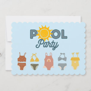 Poolparty-Einladung Einladung