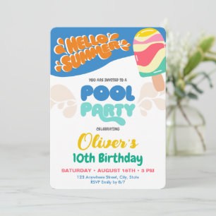 Poolparty-Einladung Einladung