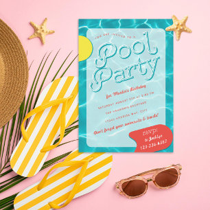 Poolparty-Einladung für Erwachsene Einladung